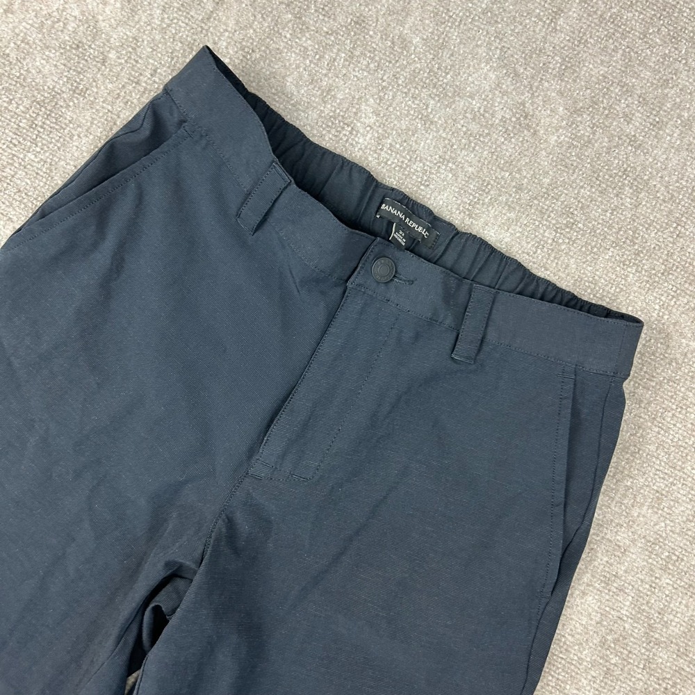 Banana Republic Chino Shorts Mens 32 Navy Slash Pocket Comfort Waistband Golf